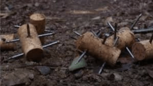 How to make caltrops from nails